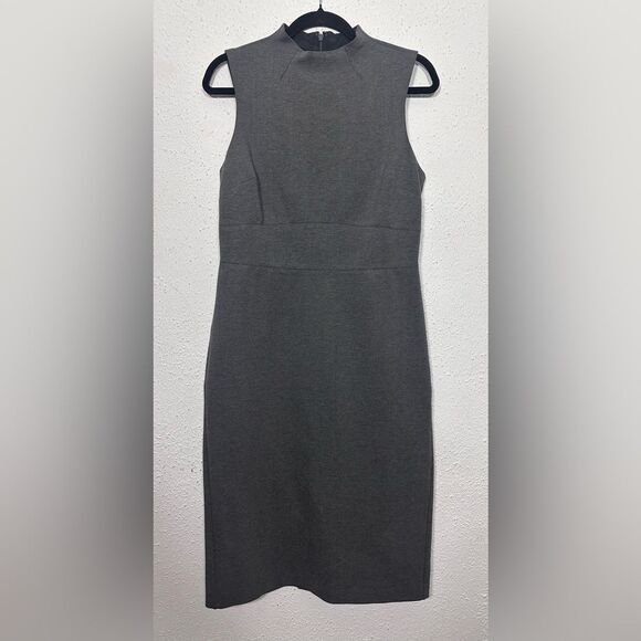 J. Crew 365 Gray Mock Neck Sheath Dress size 10 - Picture 1 of 9